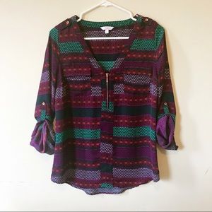 CANDIES polyester zip top.